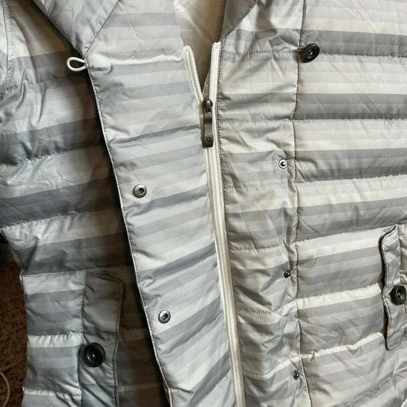 Merrell 650 Goose Down Striped Puffer Winter Coat Jacket - Picture 4 of 5